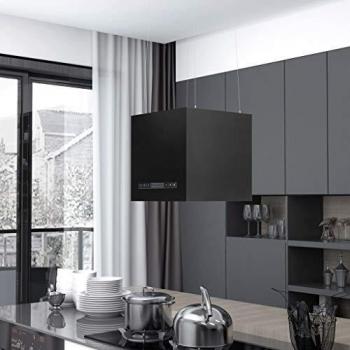 VidaXL Campana Extractora de Isla 37cm D Negro