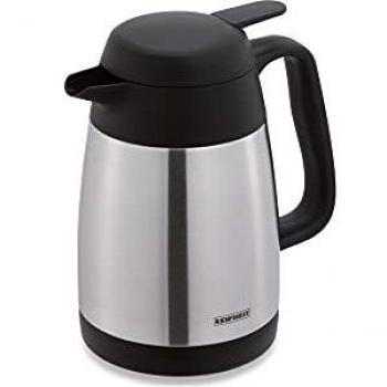 Leifheit Termo Style (0,6 L), termo para café 100% hermético con recipiente aislante de acero de doble pared, jarra térmica para usar con una mano