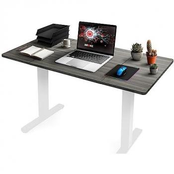 Tablero de Escritorio Duronic TT120 GY 120 x 60 x 1,9 cm Color Gris para Casa y Oficina - Ideal para Puesto de Trabajo Regulable en Altura