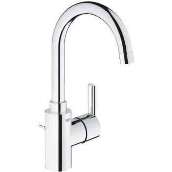 Grifo Monomando Grohe 32723001 con sistema Quickfix Feel, mezclador de lavabo con desagüe automático extraíble, tamaño grande, diseño moderno y acabado cromado