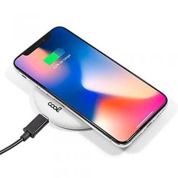 Dock Base Cargador Smartphones Inalámbrico Qi Cool Universal Blanco