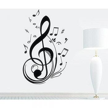 skyllc® Impermeable Vinilo Music Note Pared Sticker Decal Decoración de la Habitación