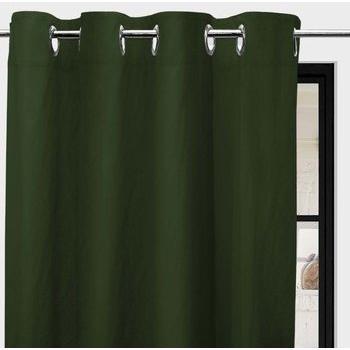 Cortinas BOHEME de Microfibra Verde con Ojales - 135 x 250 cm