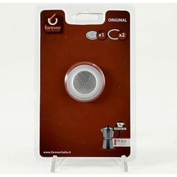Set Filtro de Aluminio y 2 Guarniciones de Silicona para Cafeteras Forever (1/2 Taza)
