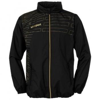 uhlsport Allwetterjacke Match - Chaleco de fútbol para hombre, color nergo / dorado, talla 3XL