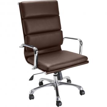 Versa Silla Oficina Regulable Marrón Oscuro Delfos