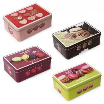 CMP 989093 Macarons-Caja de metal, 20 x 13,5 x 7 cm