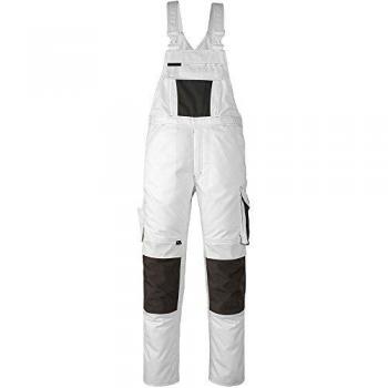 Pantalón Tirantes Mascot Augsburg con Bolsillos para Rodilleras, Tamaño 90C62, Color Blanco/Antracita Oscuro