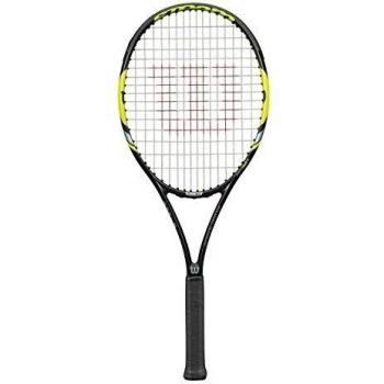 Wilson - Raqueta de tenis Steam 105S 16 x 15 encordada, Negro, 3, wrt73 090u