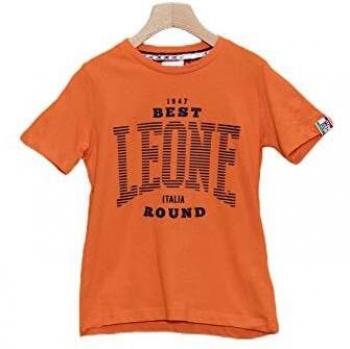 Leone - Plain Best Round Camiseta de Manga Corta para niños - Naranja