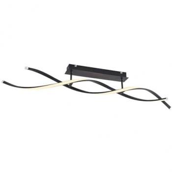 Plafón LED Dimmable 'Welina' Moderno en Metal Negro para Salón y Comedor