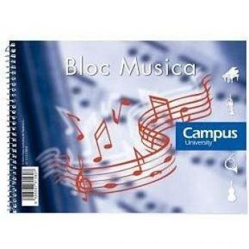 (Caja 10 unid) Bloc Música Campus A5 Pentagrama Grande