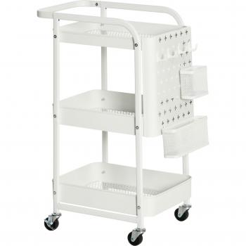 Carrito de Cocina con Ruedas de 3 Niveles