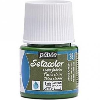Setacolor Pintura para Tela Clara 45ml - Pébéo 028 Verde Musgo
