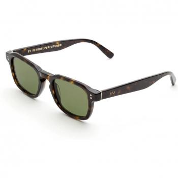 Retrosuperfuture Luce 3627 Green KVT Unisex Sunglasses Tortoiseshell Size 49/50 MM