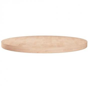 Superficie de mesa redonda madera de roble sin tratar Ø60x4 cm