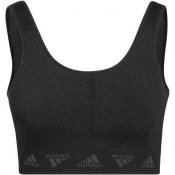 Top Adidas Aeroknit Bra para mujer en color negro