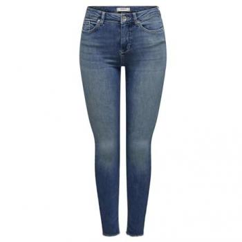 Only Blush Mid Rise Ankle Skinny Jeans in Special Blue Grey Denim