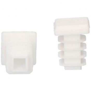 Contera Interior Cuadrada con Aleta 12x12mm Blanca