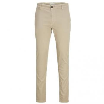 Jack & Jones Slim Fit Chino Pants for Men - Marco Arthur, Medium Waist, Crockery Color