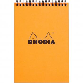 Rhodia 16500C - Cuaderno Notepad A5 - Rhodia Classic - Cuadrícula (5x5mm) - Naranja