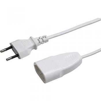 Extensión de Zócalo Euro 5 m Blanca IP20 para Interior - Ideal para Lámparas y Luces