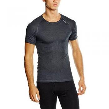 Odlo S/S Crew Neck Cubic Camiseta Interior, Hombre, Gris