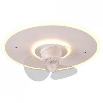 Lámpara de Techo LED Ventilador Nybro TRIO, 1 Foco, Luz CCT Regulable, 3 Velocidades, Control Remoto, Diámetro 50 cm
