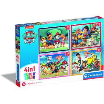 Clementoni 21513. Puzzles Patrulla Canina 4 en 1. 12-16-20-24 pzas