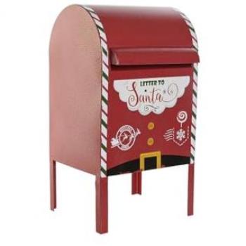 Adorno Navideño DKD Home Decor Buzón Amarillo Blanco Negro Rojo 28,5 x 26,5 x 52 cm