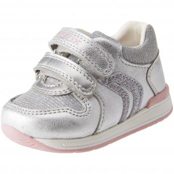 Geox B Rishon B, Zapatillas para Bebés, Plateado