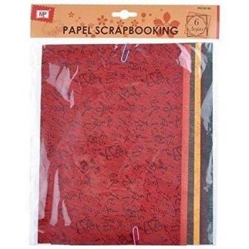 MP PD126-09 - Pack de 6 hojas papel con textura scrapbooking, 20 x 32