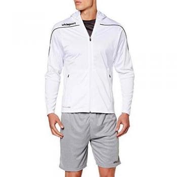 uhlsport Stream 22 Track Hood Jacket Chaqueta con Capucha, Unisex Adulto, White/Black, M