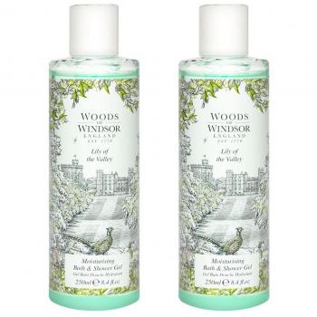 Woods of Windsor Moisturizing Bath & Shower Gel - Lily of the Valley 250ml (2-Pack)
