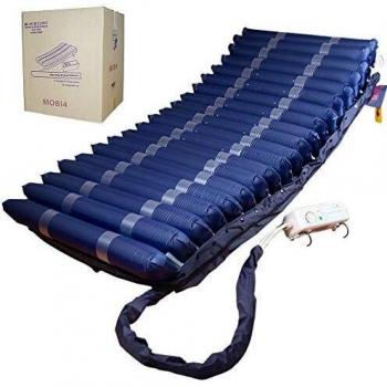 Mobiclinic, Mobi 4, Colchón antiescaras con motor compresor, de aire alternante, para escaras de grado I, II, III y IV, 20 celdas de aire, Marca Española, TPU Nylon, 200 x 90 x22, 20 celdas, Azul