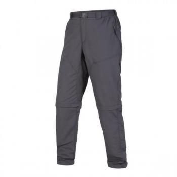 Pantalones largos desmontables Endura Hummvee para hombre en color gris oscuro (tamaño L), sin badana, ideales para ciclismo