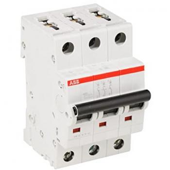 Interruptor automático 3P 10A Curva Tipo C Poder de corte 6 kA SH203-C10 Compact Home Montaje en Carril DIN