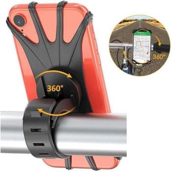 Soporte Universal para Teléfono de Bicicleta [Smartphone Desmontable Rotativo 360°] Soporte para Smartphones de 4.0-6.5 Pulgadas