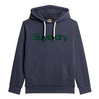 Superdry Classic Core Logo Hooded Sweatshirt - Truest Navy - Male Size S