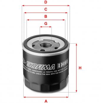 Filtro de aceite SOFIMA S 3416 R, compatible con diversos vehículos, diseñado para proporcionar una filtración eficiente del aceite del motor, fabricado con materiales de alta calidad para asegurar durabilidad y rendimiento óptimo