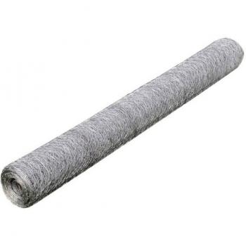 vidaXL Hexagonal Wire Netting 1x25m Galvanized Mesh Size 36mm Garden Panel