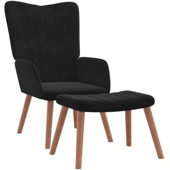 Sillón de relax con taburete terciopelo en colores gris claro, gris oscuro, verde oscuro y negro - vidaXL
