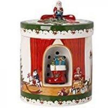 Villeroy & Boch Christmas Musical Gift Box - Round Santa Brings Gifts 21.5 cm