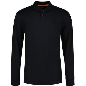 Boss Men's Dark Blue Long Sleeve Polo Shirt - Size 2XL