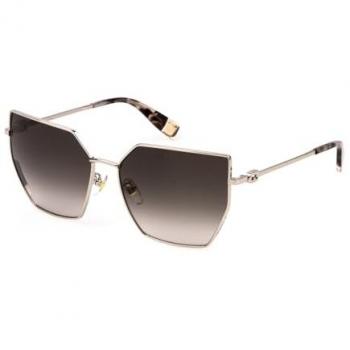 Furla Women's Shiny Red Gold Gradient Sunglasses - Model SFU786, 61mm