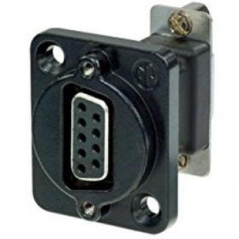 Neutrik 9-Pin D-Sub Female to Female Feedthrough Adapter - Black