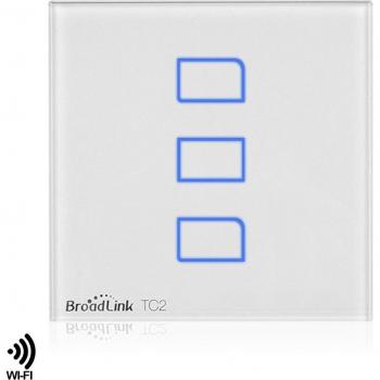 Interruptor táctil de 3 pulsadores con control remoto mediante WiFi