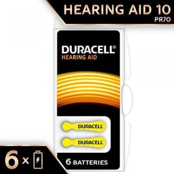 Pilas Auditivas Duracell EasyTab DA10 (par 6) - Zinc-Aire