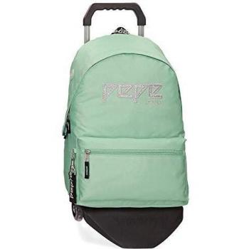 Pepe Jeans Uma Mochila con Carro Verde 31x42x17,5 cms Poliéster 22.79L