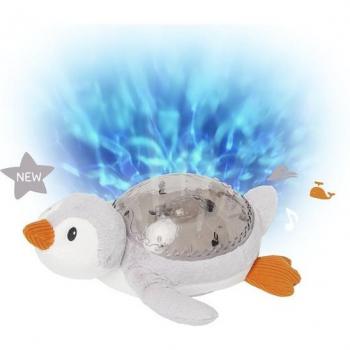 Lámpara Proyector Pingüino Tranquilo Cloud B - Recargable con Luces, Música y Sonidos Suaves